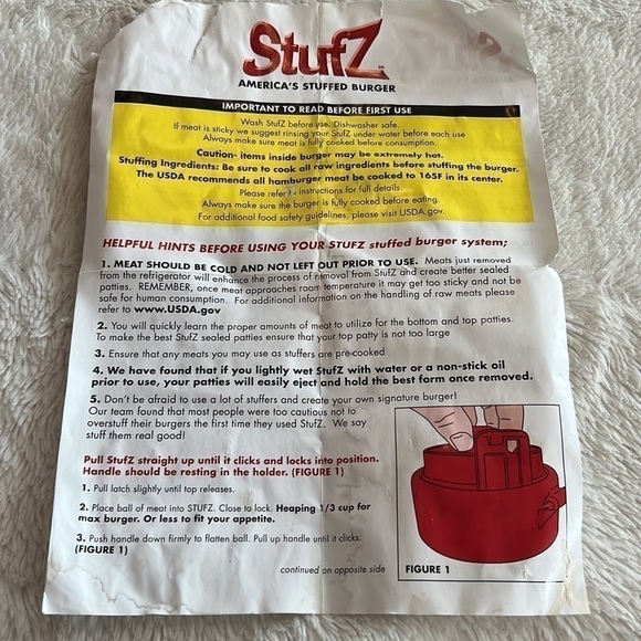Stufz Stuffed Burger Press Hamburger Patty Maker - Picture 7 of 8
